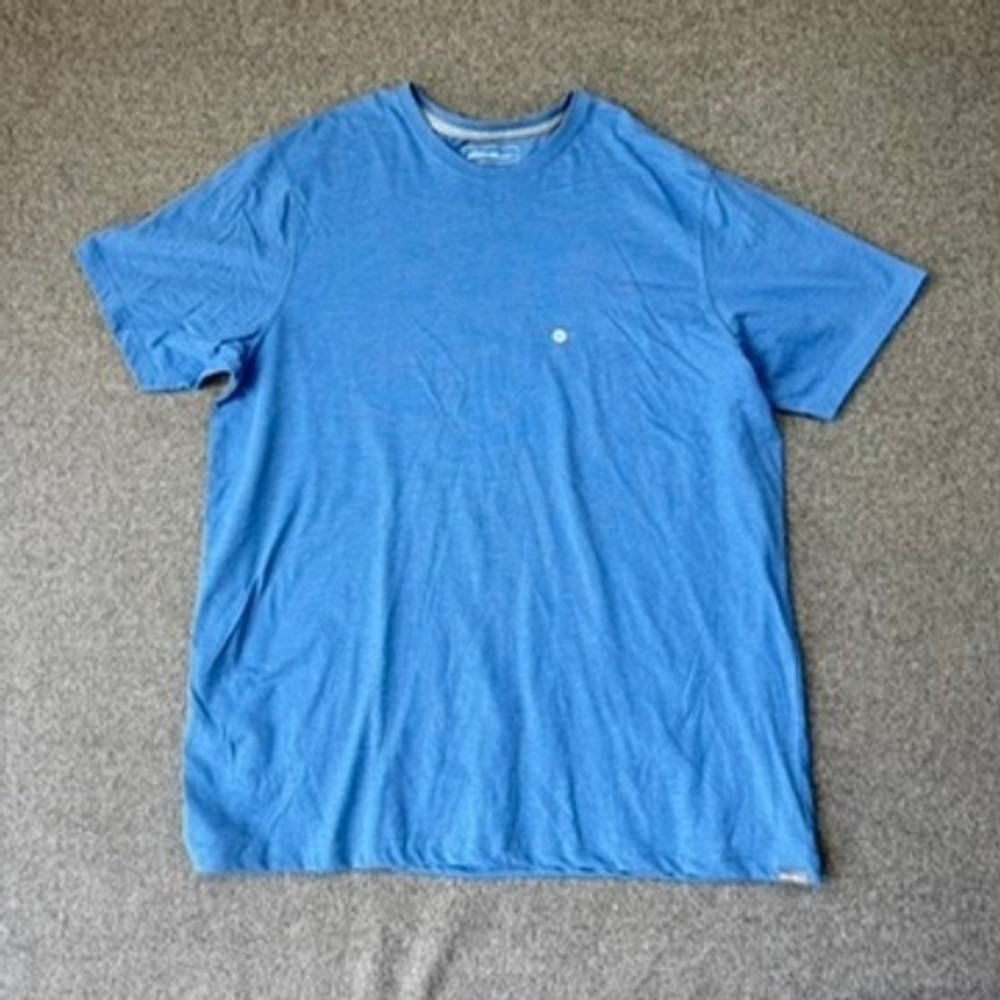 Eddie Bauer Mens Legendwash Short Sleeve T-Shirt Blue Heather T2XL New
